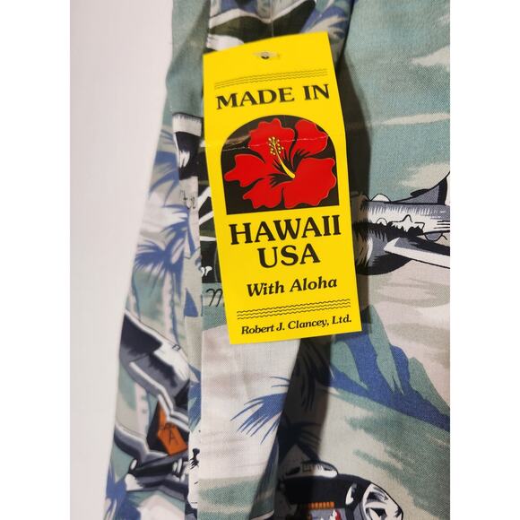 KALAHEO Men's XL Air Force Fighter Bomber Airplane Hawaiian Shirt, NWT - Picture 4 of 4